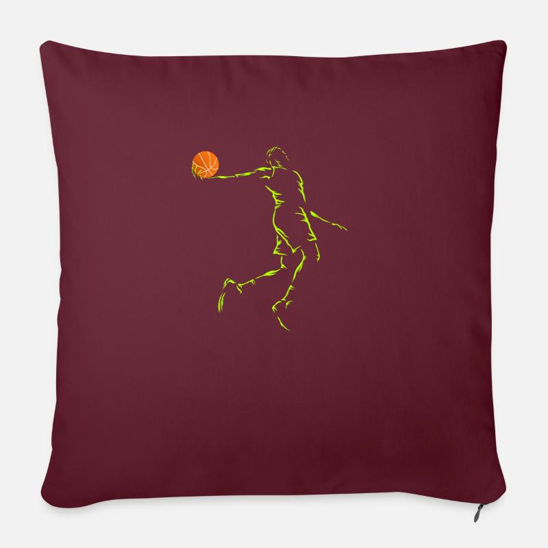 Basketball Slam Dunk - Sofa pillow with filling 45cm x 45cm - burgundy