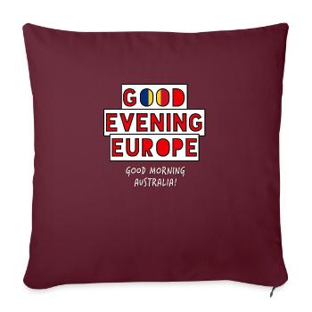 Eurovision Song Contest Romania - Sofa pillow with filling 45cm x 45cm - burgundy - Front