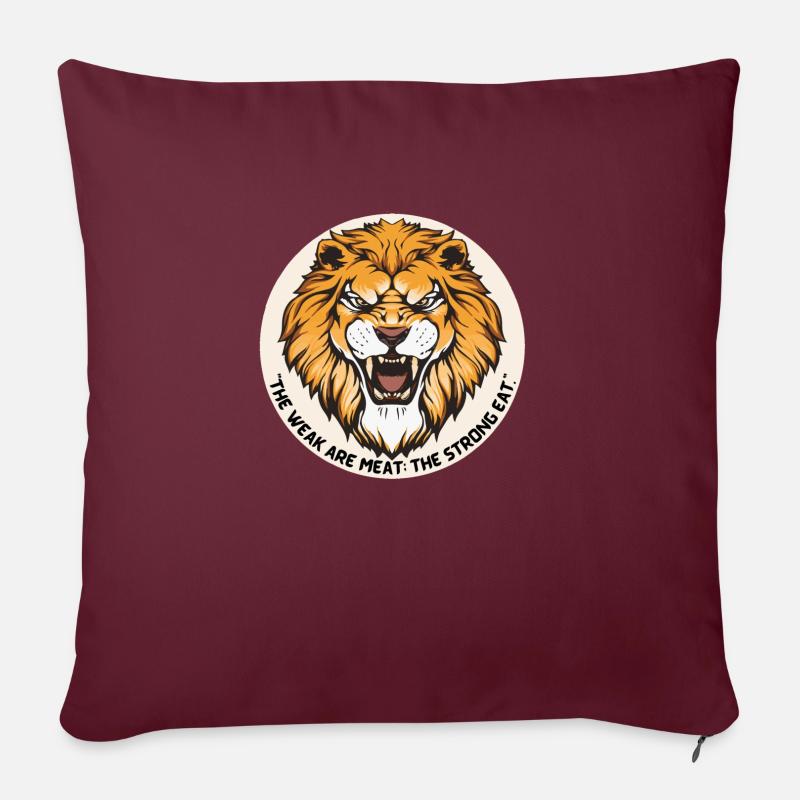 Japanese Proverbs - Sofa pillow with filling 45cm x 45cm - burgundy