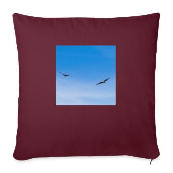 Rotmilane - Sofakissen mit Füllung 45 x 45 cm - Burgunderrot - Vorne