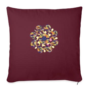 70s - Sofakissen mit Füllung 45 x 45 cm - Burgunderrot - Vorne