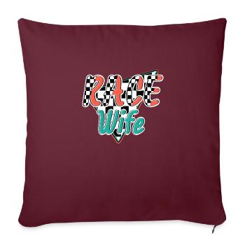 Race Épouse - Coussin et housse de 45 x 45 cm - bordeaux - Devant