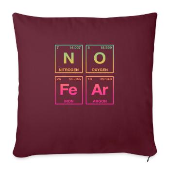 NO FEAR - avec des éléments du système de perdiode - Coussin et housse de 45 x 45 cm - bordeaux - Devant