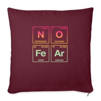 NO FEAR - avec des éléments du système de perdiode - Coussin et housse de 45 x 45 cm - bordeaux - Devant