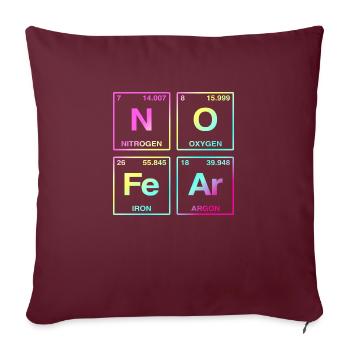 NO FEAR - avec des éléments du système de perdiode - Coussin et housse de 45 x 45 cm - bordeaux - Devant