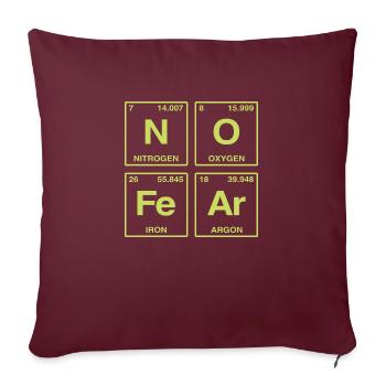 NO FEAR - with elements of the perdiode system - Sofa pillow with filling 45cm x 45cm - burgundy - Front