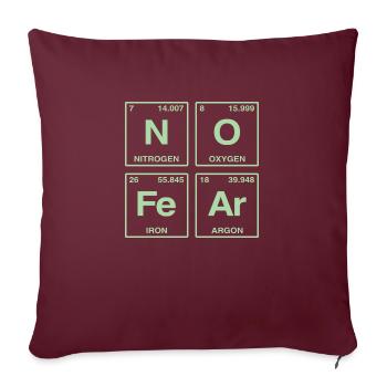 NO FEAR - with elements of the perdiode system - Sofa pillow with filling 45cm x 45cm - burgundy - Front