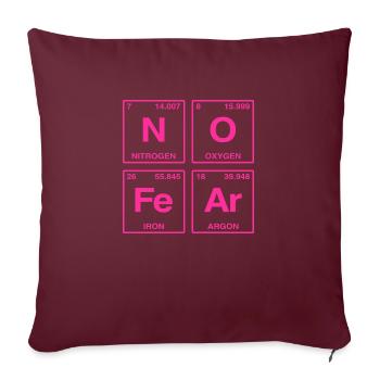 NO FEAR - avec des éléments du système de perdiode - Coussin et housse de 45 x 45 cm - bordeaux - Devant