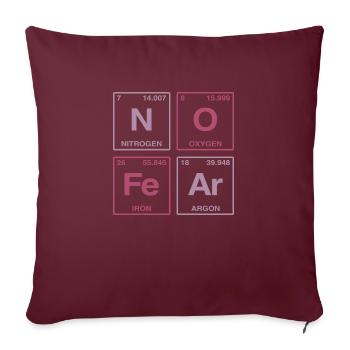 NO FEAR - avec des éléments du système de perdiode - Coussin et housse de 45 x 45 cm - bordeaux - Devant