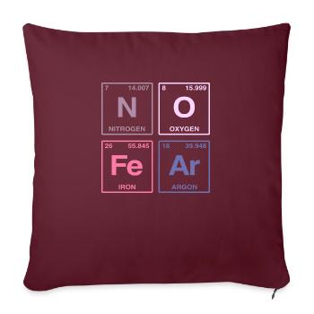 NO FEAR - avec des éléments du système de perdiode - Coussin et housse de 45 x 45 cm - bordeaux - Devant