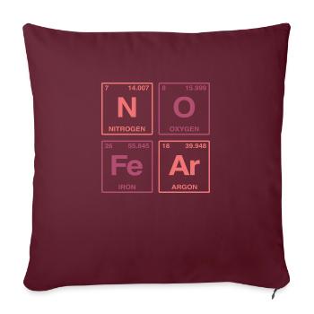 NO FEAR - avec des éléments du système de perdiode - Coussin et housse de 45 x 45 cm - bordeaux - Devant