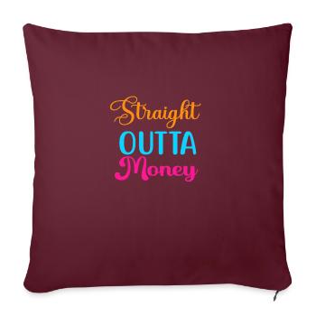 Tout droit sorti de l’argent - Coussin et housse de 45 x 45 cm - bordeaux - Devant
