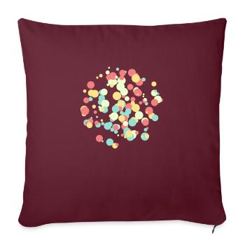 Digital4shop design Motif cercles abstraits - Coussin et housse de 45 x 45 cm - bordeaux - Devant