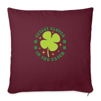 Cutest Clover in the Patch - Coussin et housse de 45 x 45 cm - bordeaux - Devant