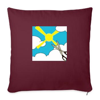 Sommer - Sofakissen mit Füllung 45 x 45 cm - Burgunderrot - Vorne