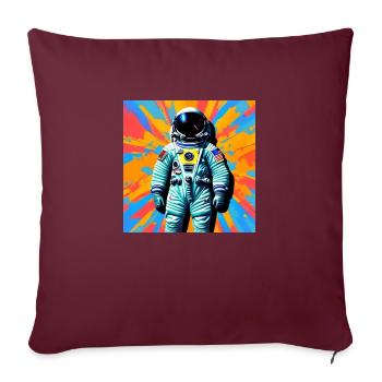 Stylischer Astronaut - Sofakissen mit Füllung 45 x 45 cm - Burgunderrot - Vorne
