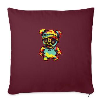 Horror Scary Bear Halloween Spine Chiller Bear - Sofa pillow with filling 45cm x 45cm - burgundy - Front