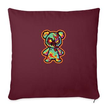Horror Scary Bear Halloween Howl Bear - Sofa pillow with filling 45cm x 45cm - burgundy - Front
