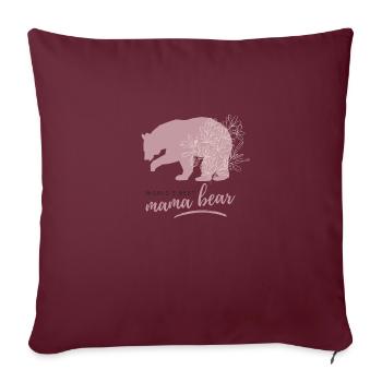 sidback unltd. - Mama bear - Sofakissen mit Füllung 45 x 45 cm - Burgunderrot - Vorne