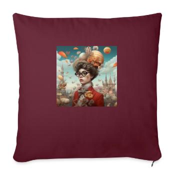 contemporain 4 - Coussin et housse de 45 x 45 cm - bordeaux - Devant