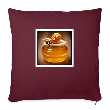 Boney Honey - Sofakissen mit Füllung 45 x 45 cm - Burgunderrot - Vorne