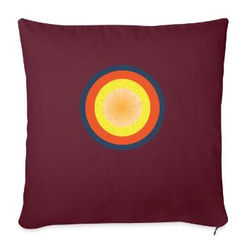 Coucher de soleil vintage - Coussin et housse de 45 x 45 cm - bordeaux - Devant