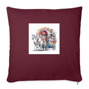 Parade Wagen LGBTQ - Sofakissen mit Füllung 45 x 45 cm - Burgunderrot - Vorne