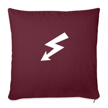 LOGO SCORPLUS blanc - Coussin et housse de 45 x 45 cm - bordeaux - Devant