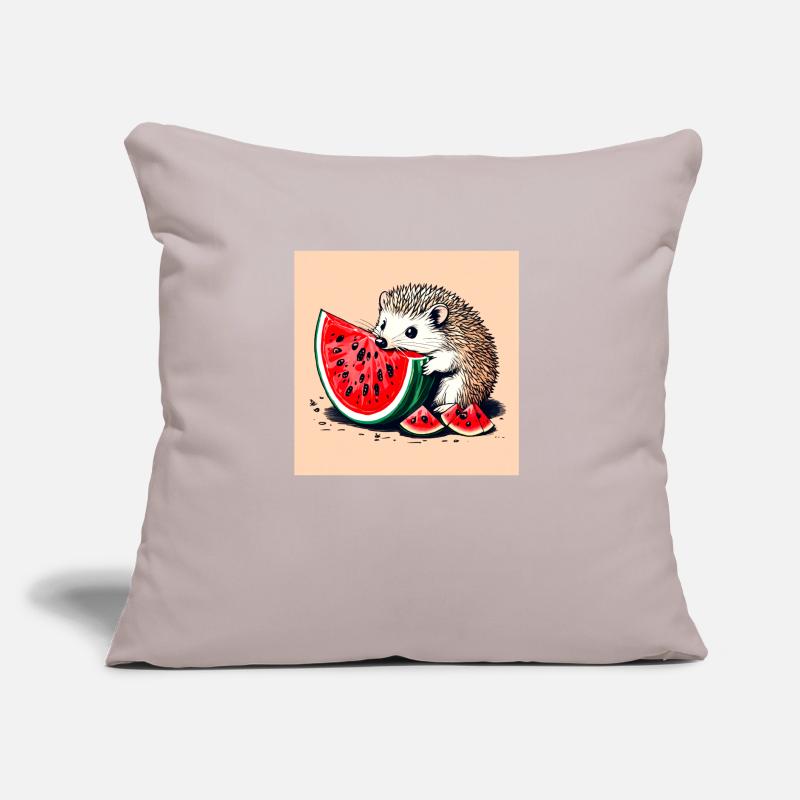 Hérisson Pastèque Coussin et housse de 45 x 45 cm