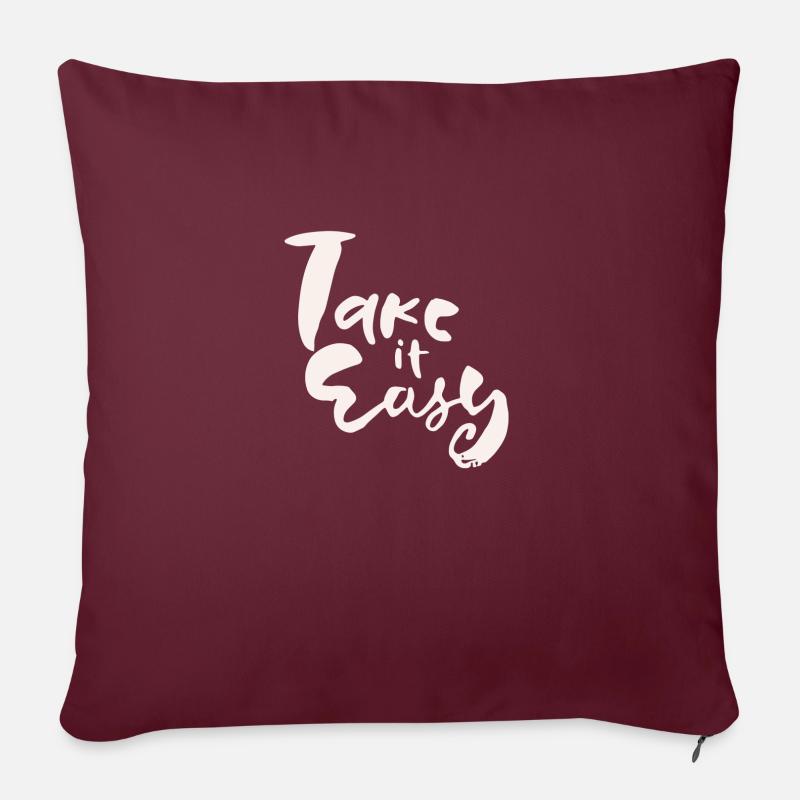 Take it easy - Sofakissen mit Füllung 45 x 45 cm - Burgunderrot