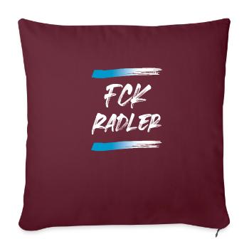 FCK Radler - Sofakissen mit Füllung 45 x 45 cm - Burgunderrot - Vorne
