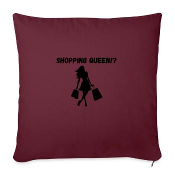 Shopping Queen - Sofakissen mit Füllung 45 x 45 cm - Burgunderrot - Vorne