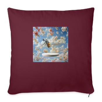 La nature à l’état pur - Coussin et housse de 45 x 45 cm - bordeaux - Devant