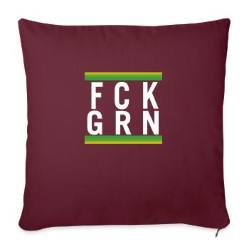 FCK GRN - Sofakissen mit Füllung 45 x 45 cm - Burgunderrot - Vorne