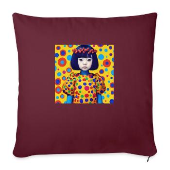 Yelow Girl - Sofakissen mit Füllung 45 x 45 cm - Burgunderrot - Vorne