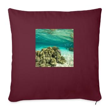 Ocean life - Sofakissen mit Füllung 45 x 45 cm - Burgunderrot - Vorne