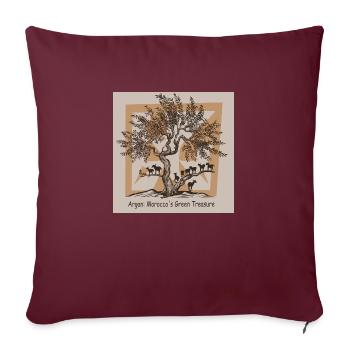 Argan Moroccos Green Treasure - Coussin et housse de 45 x 45 cm - bordeaux - Devant