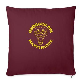 Georges 972 Martinique jaune - Coussin et housse de 45 x 45 cm - bordeaux - Devant