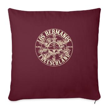 115994883 335203348 BIKERKREIS FEST 2023 ELFENBEIN - Sofakissen mit Füllung 45 x 45 cm - Burgunderrot - Vorne