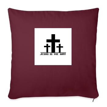 Jesus is the way - Sofa pillow with filling 45cm x 45cm - burgundy - Front