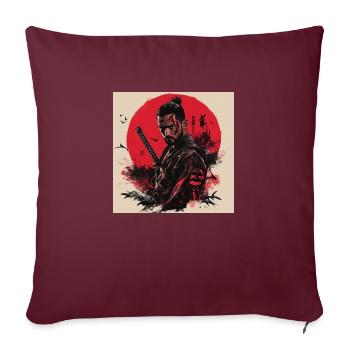 Samouraï en vengeance - Coussin et housse de 45 x 45 cm - bordeaux - Devant
