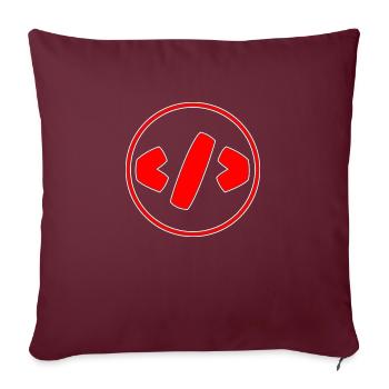 Codage du logo - Coussin et housse de 45 x 45 cm - bordeaux - Devant