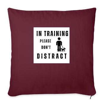 Dressage de chiens - Coussin et housse de 45 x 45 cm - bordeaux - Devant