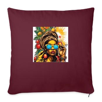 DUQUESA DE ANGOLA - Sofakissen mit Füllung 45 x 45 cm - Burgunderrot - Vorne