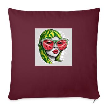 MISS MELON EST 2024 EST COST - Sofakissen mit Füllung 45 x 45 cm - Burgunderrot - Vorne