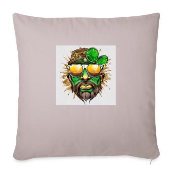 GOLDEN DIAMOND - Sofakissen mit Füllung 45 x 45 cm - helles Taupe - Vorne