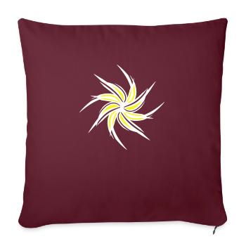 Swirl Flower Spring Summer Flowers Fine Art - Sofa pillow with filling 45cm x 45cm - burgundy - Front