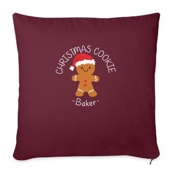 Christmas Cookie Baker - Sofakissen mit Füllung 45 x 45 cm - Burgunderrot - Vorne