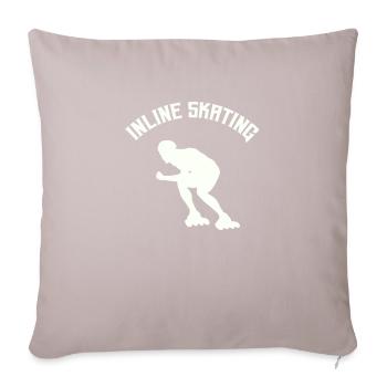 Inline Skating - Sofa pillow with filling 45cm x 45cm - light taupe - Front