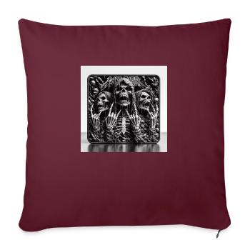 Chœur Squelettique de la Mort - Coussin et housse de 45 x 45 cm - bordeaux - Devant